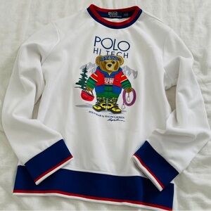Polo by Ralph Lauren White and Blue Sweatshirt